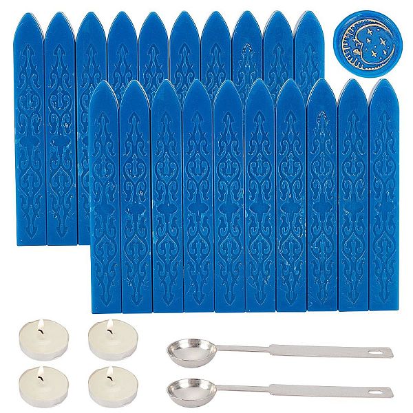 PandaHall CRASPIRE DIY Scrapbook Kits, Including Candle, Stainless Steel Spoon and Sealing Wax Sticks, Royal Blue, 9x1.1x1.1cm, 20pcs Wax
PandaHall CRASPIRE DIY Scrapbook Kits, Including Candle, Stainless Steel Spoon and Sealing Wax Sticks, Royal Blue, 9x1.1x1.1cm, 20pcs Wax