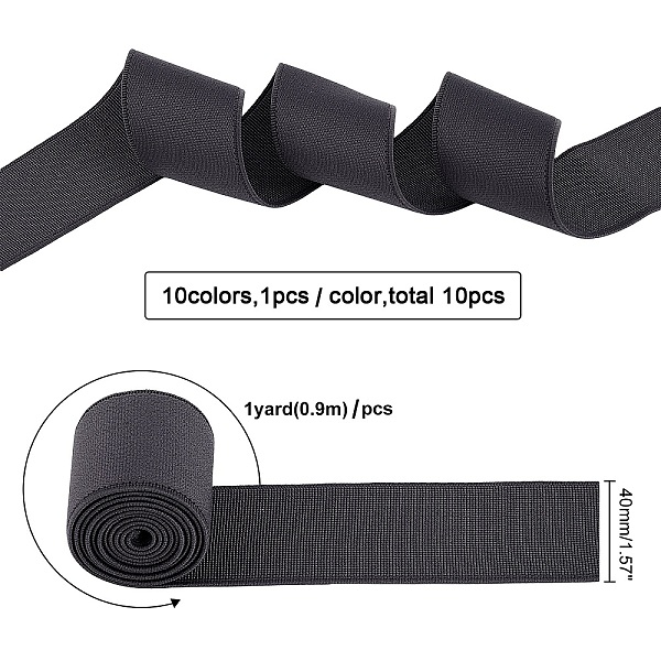 PandaHall BENECREAT 40mm 10 Colors Elastic Band, 9m Ultra Wide Flat Stretch Webbing Band Trim for Waistband, Skirt, Headband, Garment Sewing..., Multicolor
PandaHall BENECREAT 40mm 10 Colors Elastic Band, 9m Ultra Wide Flat Stretch Webbing Band Trim for Waistband, Skirt, Headband, Garment Sewing..., Multicolor