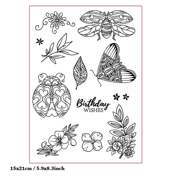 PandaHall Clear Silicone Stamps, for DIY Scrapbooking, Photo Album Decorative, Cards Making, Butterfly, Clear, 210x150mm Silicone Butterfly...
PandaHall Clear Silicone Stamps, for DIY Scrapbooking, Photo Album Decorative, Cards Making, Butterfly, Clear, 210x150mm Silicone Butterfly...