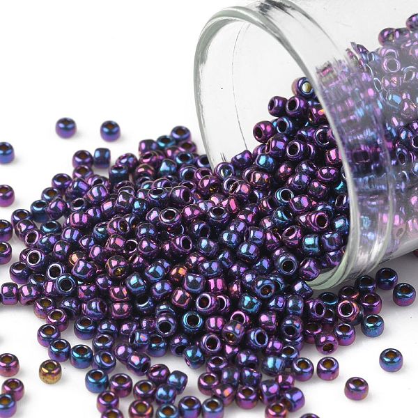 PandaHall TOHO Round Seed Beads, Japanese Seed Beads, (515) Plum Gold Iris Metallic, 11/0, 2.2mm, Hole: 0.8mm, about 50000pcs/pound Glass..., Purple
PandaHall TOHO Round Seed Beads, Japanese Seed Beads, (515) Plum Gold Iris Metallic, 11/0, 2.2mm, Hole: 0.8mm, about 50000pcs/pound Glass..., Purple