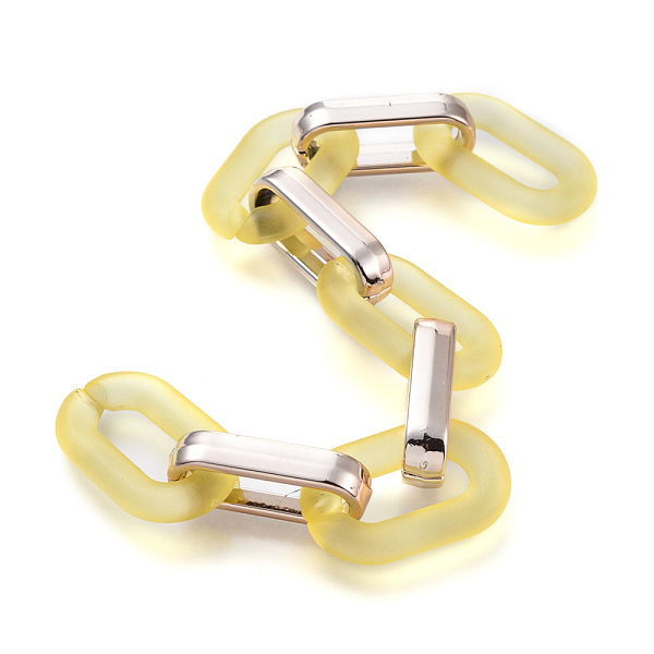PandaHall Handmade Figaro Chains, with Transparent Frosted Acrylic Linking Ring and CCB Plastic Linking Ring, Oval, Yellow, Link: 31x19x5mm...
PandaHall Handmade Figaro Chains, with Transparent Frosted Acrylic Linking Ring and CCB Plastic Linking Ring, Oval, Yellow, Link: 31x19x5mm...