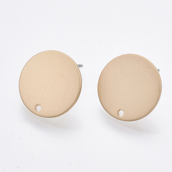 PandaHall Smooth Surface Iron Stud Earring Findings, Raw(Unplated) Pins, Cadmium Free & Lead Free, Flat Round, Matte Gold Color, 15mm, Hole...
PandaHall Smooth Surface Iron Stud Earring Findings, Raw(Unplated) Pins, Cadmium Free & Lead Free, Flat Round, Matte Gold Color, 15mm, Hole...