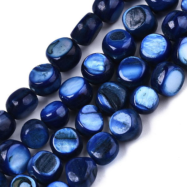 PandaHall Natural Freshwater Shell Beads Strands, Dyed, Nuggets, Blue, 7~9x7~8x2.5~6mm, Hole: 0.8mm, about 48~50pcs/strand, 14.96~15.74 inch...
PandaHall Natural Freshwater Shell Beads Strands, Dyed, Nuggets, Blue, 7~9x7~8x2.5~6mm, Hole: 0.8mm, about 48~50pcs/strand, 14.96~15.74 inch...