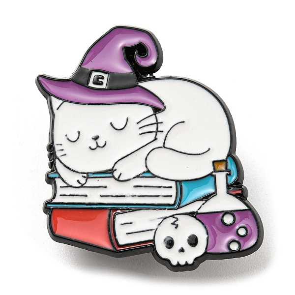 PandaHall Cartoon Cat Enamel Pins, Electrophoresis Black Alloy Brooch, Hat, 30x26x1.5mm Alloy+Enamel Hat Purple
PandaHall Cartoon Cat Enamel Pins, Electrophoresis Black Alloy Brooch, Hat, 30x26x1.5mm Alloy+Enamel Hat Purple