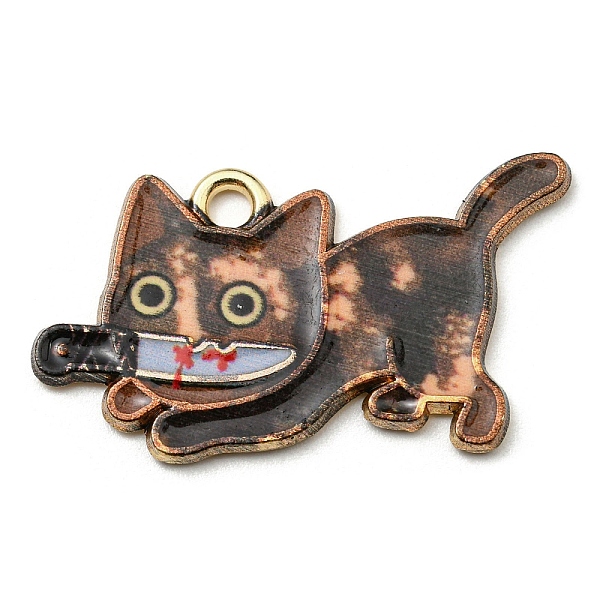 PandaHall Printed Alloy Pendants, with Enamel, Golden, Cadmium Free & Nickel Free & Lead Free, Cat with Knife Shape Charms, Coconut Brown...
PandaHall Printed Alloy Pendants, with Enamel, Golden, Cadmium Free & Nickel Free & Lead Free, Cat with Knife Shape Charms, Coconut Brown...