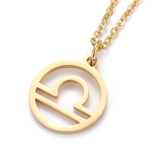 PandaHall 304 Stainless Steel Pendant Necklaces, with Lobster Claw Clasps, Constellation/Zodiac Sign, Golden, Libra, 19.68 inch(50cm) 304...
PandaHall 304 Stainless Steel Pendant Necklaces, with Lobster Claw Clasps, Constellation/Zodiac Sign, Golden, Libra, 19.68 inch(50cm) 304...