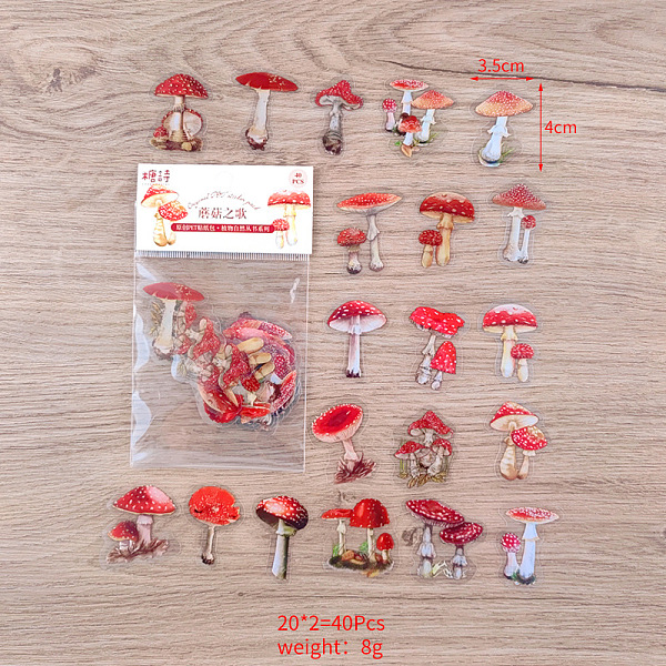 PandaHall 40Pcs 20 Styles Autumn Theme PVC Plastic Mushroom Stickers, Waterproof Decorative Stickers for Scrapbooking, Travel Diary Craft...
PandaHall 40Pcs 20 Styles Autumn Theme PVC Plastic Mushroom Stickers, Waterproof Decorative Stickers for Scrapbooking, Travel Diary Craft...