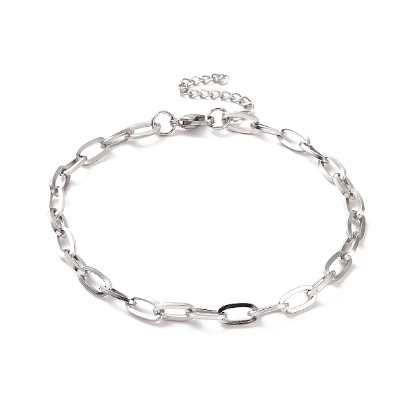 PandaHall 304 Stainless Steel Cable Chain Bracelet for Men Women, Stainless Steel Color, 9-1/2 inch(24~24.2cm) 304 Stainless Steel
PandaHall 304 Stainless Steel Cable Chain Bracelet for Men Women, Stainless Steel Color, 9-1/2 inch(24~24.2cm) 304 Stainless Steel