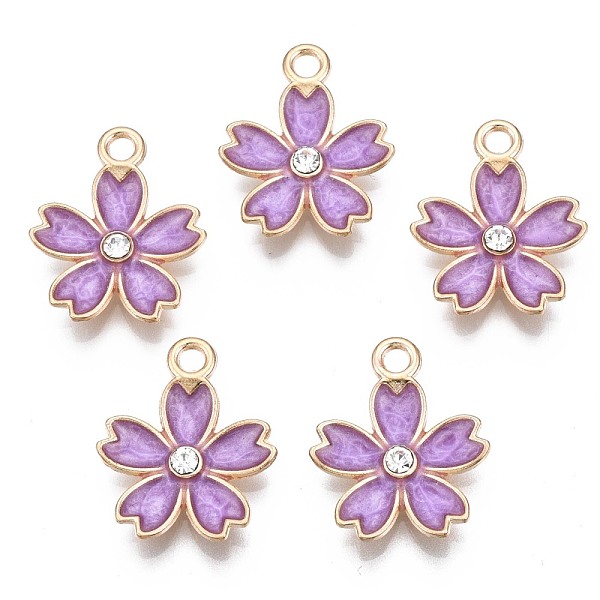 PandaHall Alloy Enamel Pendants, with Crystal Rhinestone, Cadmium Free & Lead Free, Light Gold, Flower, Medium Orchid, 16.5x14x3mm, Hole...
PandaHall Alloy Enamel Pendants, with Crystal Rhinestone, Cadmium Free & Lead Free, Light Gold, Flower, Medium Orchid, 16.5x14x3mm, Hole...