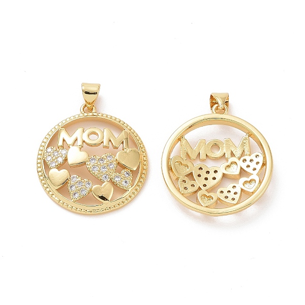 PandaHall Brass Micro Pave Clear Cubic Zirconia Pendants, Flat Round with Heart & Word Mom Charms, Golden, 26x23.5x4mm, Hole: 3x3.5mm...
PandaHall Brass Micro Pave Clear Cubic Zirconia Pendants, Flat Round with Heart & Word Mom Charms, Golden, 26x23.5x4mm, Hole: 3x3.5mm...