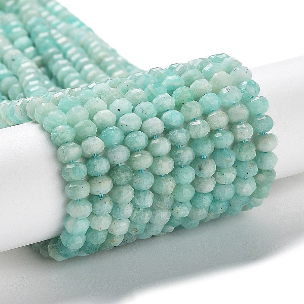 PandaHall Natural Amazonite Beads Strands, Faceted, Rondelle, 4~4.5x3mm, Hole: 0.7mm, about 114~115pcs/strand, 15.16~15.20''(38.5~38.6cm)...
PandaHall Natural Amazonite Beads Strands, Faceted, Rondelle, 4~4.5x3mm, Hole: 0.7mm, about 114~115pcs/strand, 15.16~15.20''(38.5~38.6cm)...