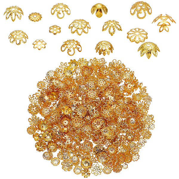 PandaHall PH 750pcs 15 Styles Bead Caps Flower Spacer End Caps, Hollow Flower Beads Caps Gold Metal Spacer Beads Caps for Bracelet Earrring...
PandaHall PH 750pcs 15 Styles Bead Caps Flower Spacer End Caps, Hollow Flower Beads Caps Gold Metal Spacer Beads Caps for Bracelet Earrring...
