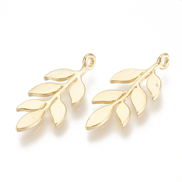 PandaHall Brass Pendants, Leaf, Nickel Free, Real 18K Gold Plated, 25x11x1.5mm, Hole: 1mm Brass Leaf
PandaHall Brass Pendants, Leaf, Nickel Free, Real 18K Gold Plated, 25x11x1.5mm, Hole: 1mm Brass Leaf