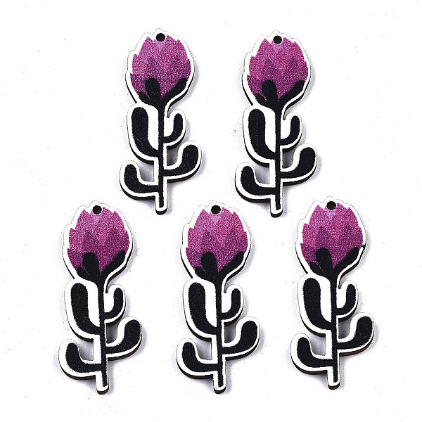 PandaHall Printed Basswood Pendants, Back Random Color, Flower, Purple, 40x16x3mm, Hole: 1.6mm Wood Flower Purple
PandaHall Printed Basswood Pendants, Back Random Color, Flower, Purple, 40x16x3mm, Hole: 1.6mm Wood Flower Purple