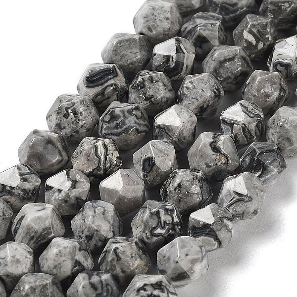 PandaHall Natural Map Stone Beads Strands, Faceted, Star Cut Round Beads, 7.5~8.5x7~8x7~8mm, Hole: 1.4mm, about 48~49pcs/strand, 14.76~15.08...
PandaHall Natural Map Stone Beads Strands, Faceted, Star Cut Round Beads, 7.5~8.5x7~8x7~8mm, Hole: 1.4mm, about 48~49pcs/strand, 14.76~15.08...