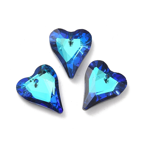 PandaHall Electroplated Glass Pendants, Back Plated, Faceted, Heart Charms, Dark Blue, 17.5x14x5mm, Hole: 1.2mm Glass Heart
PandaHall Electroplated Glass Pendants, Back Plated, Faceted, Heart Charms, Dark Blue, 17.5x14x5mm, Hole: 1.2mm Glass Heart