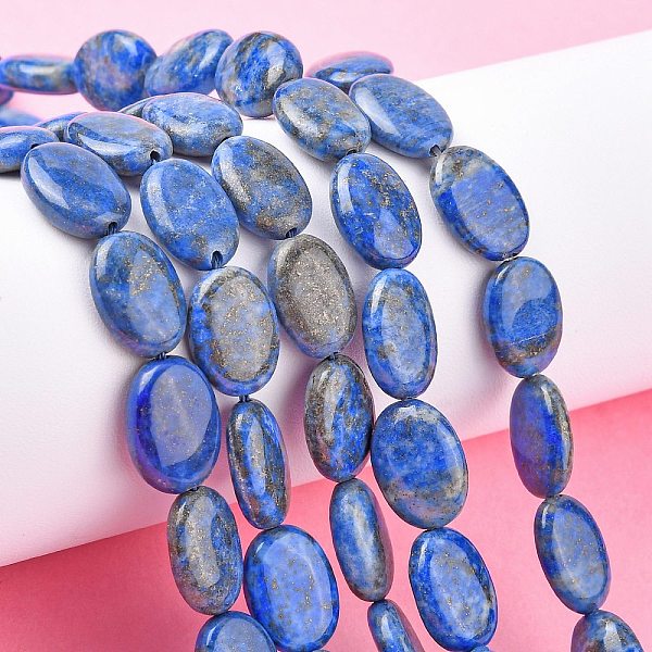 PandaHall Natural Lapis Lazuli Beads Strands, Flat Oval, 14x10x4~5mm, Hole: 0.7mm, about 28~29pcs/strand, 15.35''~15.55'(39~39.5cm) Lapis...
PandaHall Natural Lapis Lazuli Beads Strands, Flat Oval, 14x10x4~5mm, Hole: 0.7mm, about 28~29pcs/strand, 15.35''~15.55'(39~39.5cm) Lapis...