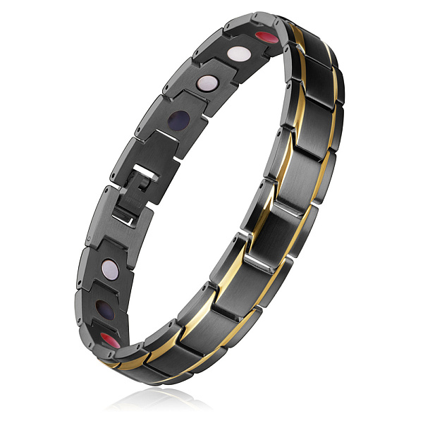 PandaHall SHEGRACE Stainless Steel Panther Chain Watch Band Bracelets, Gunmetal & Golden, 8-5/8 inch(22cm) Stainless Steel
PandaHall SHEGRACE Stainless Steel Panther Chain Watch Band Bracelets, Gunmetal & Golden, 8-5/8 inch(22cm) Stainless Steel