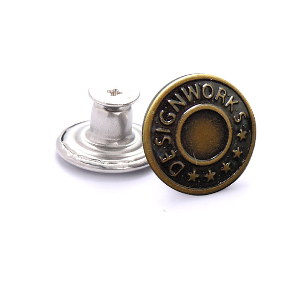 PandaHall Alloy Button Pins for Jeans, Nautical Buttons, Garment Accessories, Round, Word, 17mm Alloy Word
PandaHall Alloy Button Pins for Jeans, Nautical Buttons, Garment Accessories, Round, Word, 17mm Alloy Word