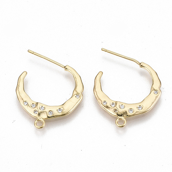 PandaHall Brass Stud Earring Findings, Half Hoop Earrings, with Loop & Cubic Zirconia, Nickel Free, Real 18K Gold Plated, 21x20x1.5mm, Hole..., Clear
PandaHall Brass Stud Earring Findings, Half Hoop Earrings, with Loop & Cubic Zirconia, Nickel Free, Real 18K Gold Plated, 21x20x1.5mm, Hole..., Clear