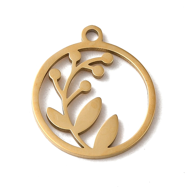 PandaHall 201 Stainless Steel Pendants, Laser Cut, Flat Round with Leaf Charm, Golden, 17x15x1mm, Hole: 1.5mm 201 Stainless Steel Leaf
PandaHall 201 Stainless Steel Pendants, Laser Cut, Flat Round with Leaf Charm, Golden, 17x15x1mm, Hole: 1.5mm 201 Stainless Steel Leaf