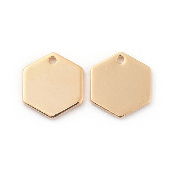 PandaHall Brass Charms, Long-Lasting Plated, Real 18K Gold Plated, Nickel Free, Hexagon, 10x11.5x1mm, Hole: 1mm Brass Hexagon
PandaHall Brass Charms, Long-Lasting Plated, Real 18K Gold Plated, Nickel Free, Hexagon, 10x11.5x1mm, Hole: 1mm Brass Hexagon