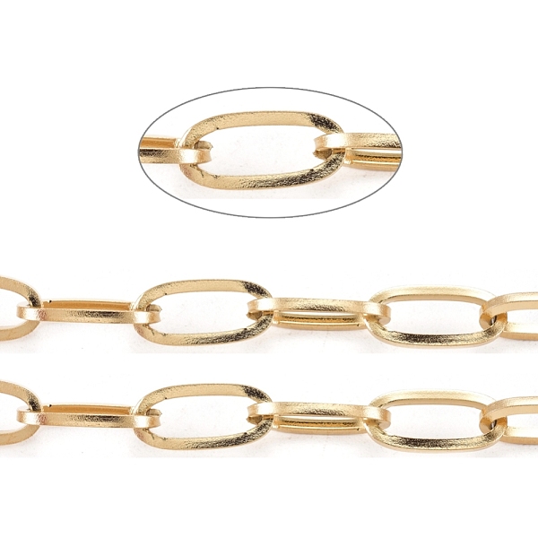 PandaHall Ion Plating(IP) 304 Stainless Steel Paperclip Chains, Unwelded, with Spool, Real 18K Gold Plated, Link: 13x6x1mm, about 32.8 Feet...
PandaHall Ion Plating(IP) 304 Stainless Steel Paperclip Chains, Unwelded, with Spool, Real 18K Gold Plated, Link: 13x6x1mm, about 32.8 Feet...