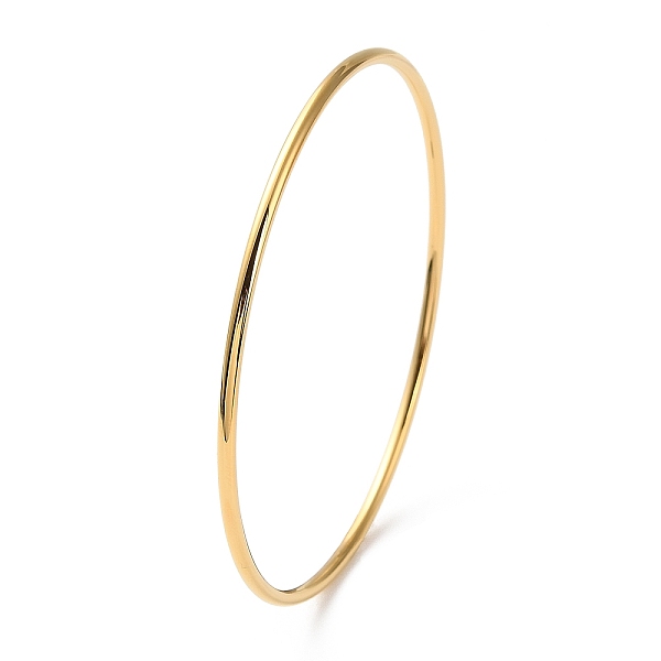 PandaHall Ion Plating(IP) 304 Stainless Steel Simple Plain Bangle for Women, Real 18K Gold Plated, Inner Diameter: 2-3/8 inch(6cm) 304...
PandaHall Ion Plating(IP) 304 Stainless Steel Simple Plain Bangle for Women, Real 18K Gold Plated, Inner Diameter: 2-3/8 inch(6cm) 304...