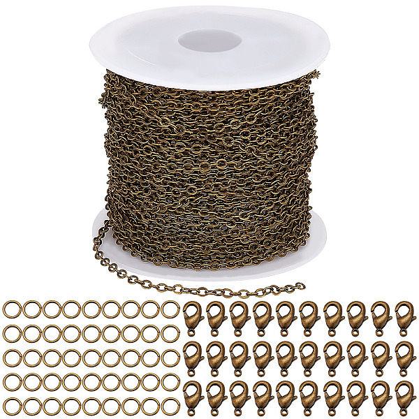 PandaHall SUNNYCLUE 32.8Feet/10m Antique Bronze Chain Bulk Brass Curb Chain 2.6x2x0.3mm Links Cable Chains for Jewelry Making Chains 100Pcs...
PandaHall SUNNYCLUE 32.8Feet/10m Antique Bronze Chain Bulk Brass Curb Chain 2.6x2x0.3mm Links Cable Chains for Jewelry Making Chains 100Pcs...