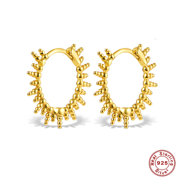 PandaHall 925 Sterling Silver Hoop Earrings, Sun, Real 18K Gold Plated, 18x20mm Sterling Silver Sun
PandaHall 925 Sterling Silver Hoop Earrings, Sun, Real 18K Gold Plated, 18x20mm Sterling Silver Sun