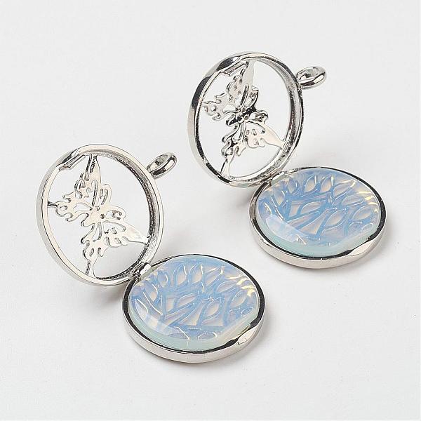 PandaHall Opalite Pendants, with Brass Diffuser Locket Findings, Flat Round with Butterfly, 31x26x8mm, Hole: 4mm Opalite Flat Round
PandaHall Opalite Pendants, with Brass Diffuser Locket Findings, Flat Round with Butterfly, 31x26x8mm, Hole: 4mm Opalite Flat Round