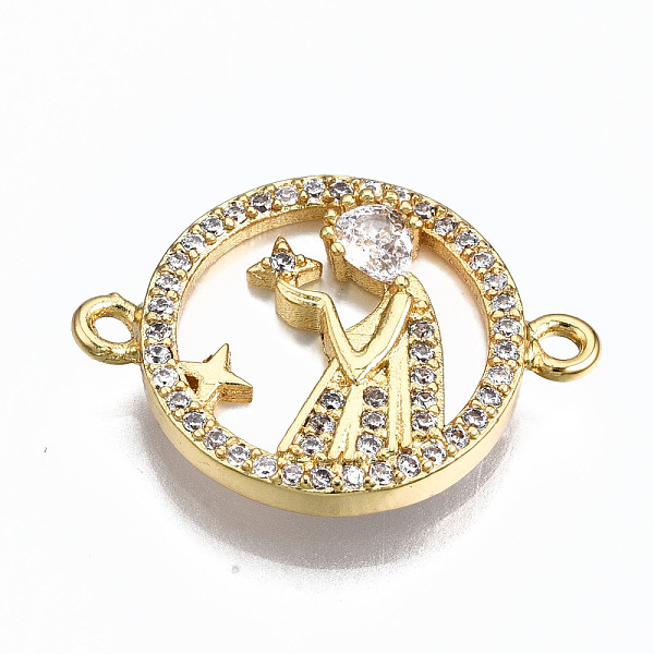 PandaHall Brass Micro Pave Clear Cubic Zirconia Link Connectors, with Shell, Cadmium Free & Nickel Free & Lead Free, Flat Round with Woman...
PandaHall Brass Micro Pave Clear Cubic Zirconia Link Connectors, with Shell, Cadmium Free & Nickel Free & Lead Free, Flat Round with Woman...
