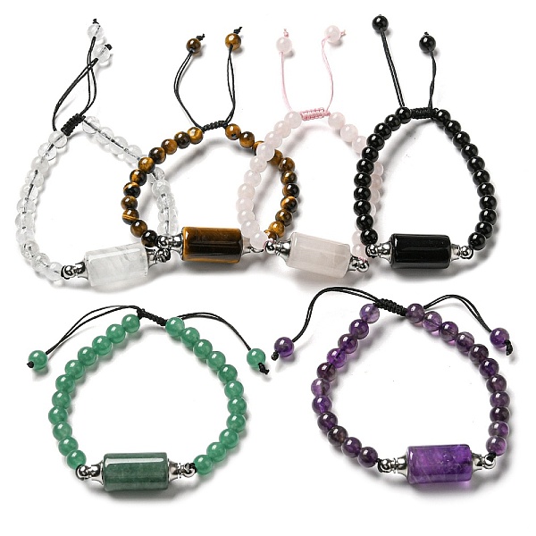 PandaHall Natural Mixed Stone Column Link Bracelet, Braided Adjustable Bracelet, Inner Diameter: 2-1/8~3-1/8 inch(5.5~7.8cm) Mixed Stone...
PandaHall Natural Mixed Stone Column Link Bracelet, Braided Adjustable Bracelet, Inner Diameter: 2-1/8~3-1/8 inch(5.5~7.8cm) Mixed Stone...