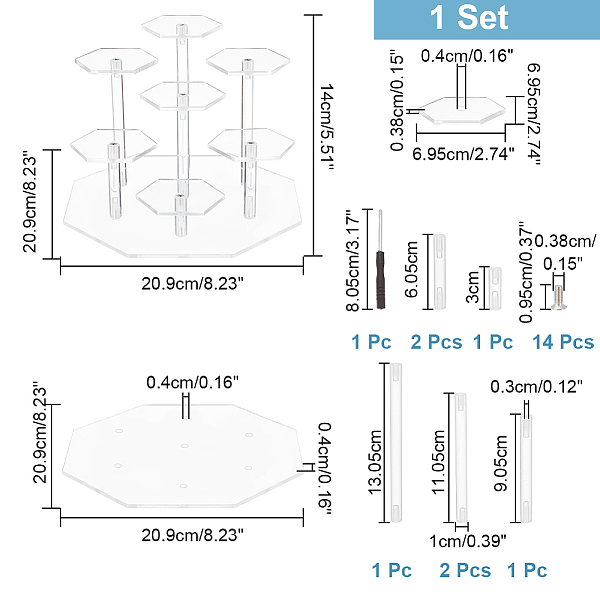 PandaHall 7-Slot Octagon Acrylic Minifigures Organizer Display Risers, Assemblable Action Figures/Doll Holder, Clear, Finish Product...
PandaHall 7-Slot Octagon Acrylic Minifigures Organizer Display Risers, Assemblable Action Figures/Doll Holder, Clear, Finish Product...