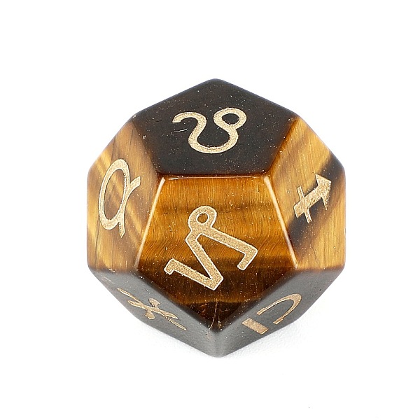 PandaHall Natural Tiger Eye Classical 12-Sided Polyhedral Dice, Engrave Twelve Constellations Divination Game Toy, 20x20mm Tiger Eye Polygon
PandaHall Natural Tiger Eye Classical 12-Sided Polyhedral Dice, Engrave Twelve Constellations Divination Game Toy, 20x20mm Tiger Eye Polygon