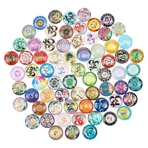 PandaHall Glass Cabochons, with Self-Adhesive, for DIY Jewelry Making, Half Round with Mixed Patterns, Chakra Theme, 25x6mm Glass Others
PandaHall Glass Cabochons, with Self-Adhesive, for DIY Jewelry Making, Half Round with Mixed Patterns, Chakra Theme, 25x6mm Glass Others