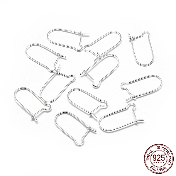 PandaHall 925 Sterling Silver Earring Hoops, Silver, 17.5x9.5x0.5mm, Pin: 0.5mm Sterling Silver
PandaHall 925 Sterling Silver Earring Hoops, Silver, 17.5x9.5x0.5mm, Pin: 0.5mm Sterling Silver