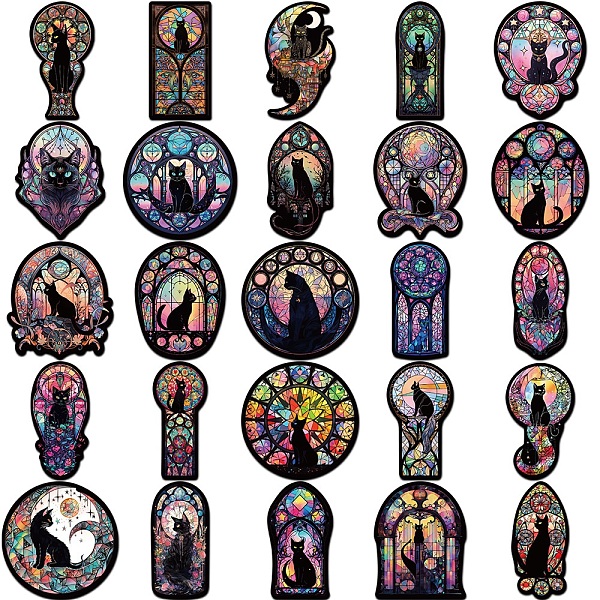 PandaHall Gothic Style PVC Self-Adhesive Cartoon Stickers, Black Cat Waterproof Decals for Kid's Art Craft, Mixed Shapes, 73.9x41.7mm...
PandaHall Gothic Style PVC Self-Adhesive Cartoon Stickers, Black Cat Waterproof Decals for Kid's Art Craft, Mixed Shapes, 73.9x41.7mm...