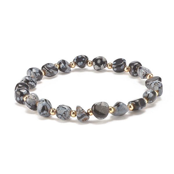 PandaHall Natural Snowflake Obsidian Round Beaded Stretch Bracelet, Gemstone Jewelry for Women, Inner Diameter: 2 inch(5.1cm) Snowflake...
PandaHall Natural Snowflake Obsidian Round Beaded Stretch Bracelet, Gemstone Jewelry for Women, Inner Diameter: 2 inch(5.1cm) Snowflake...