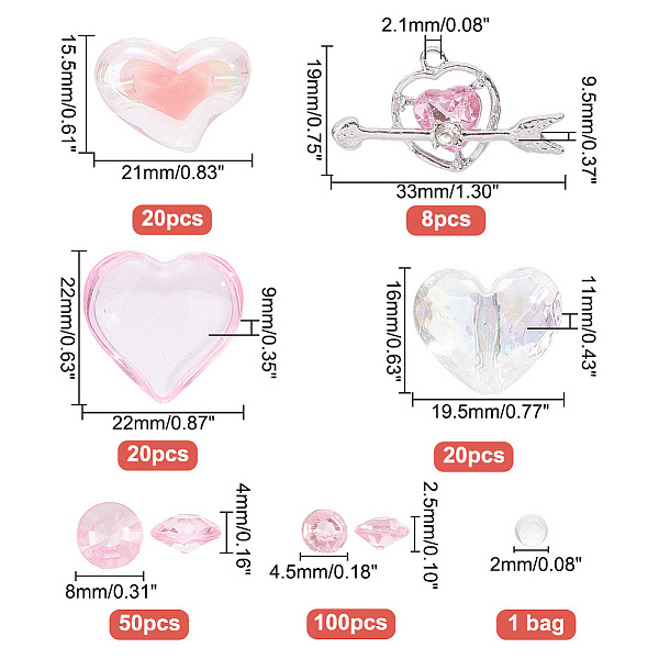 PandaHall AHADERMAKER DIY Jewelry Making Finding Kit for Valentine's Day, Including Alloy Heart Pendants, Acrylic & Resin Beads, Acrylic..., Pink
PandaHall AHADERMAKER DIY Jewelry Making Finding Kit for Valentine's Day, Including Alloy Heart Pendants, Acrylic & Resin Beads, Acrylic..., Pink