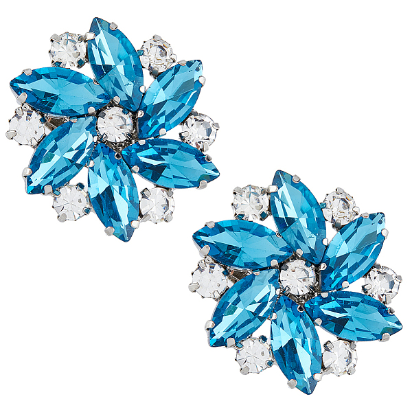 PandaHall HOBBIESAY 2Pcs Detachable Platinum Tone Alloy Shoe Buckle Clips, with Glass Rhinestone, Flower, Aquamarine, 32x34x10mm..., Cyan
PandaHall HOBBIESAY 2Pcs Detachable Platinum Tone Alloy Shoe Buckle Clips, with Glass Rhinestone, Flower, Aquamarine, 32x34x10mm..., Cyan