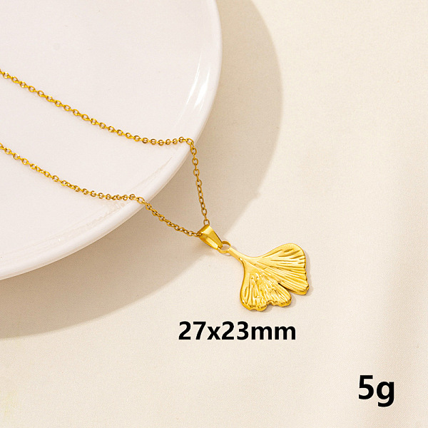PandaHall Stylish Stainless Steel Ginkgo Leaf Pendant Necklace for Women Stainless Steel Leaf
PandaHall Stylish Stainless Steel Ginkgo Leaf Pendant Necklace for Women Stainless Steel Leaf