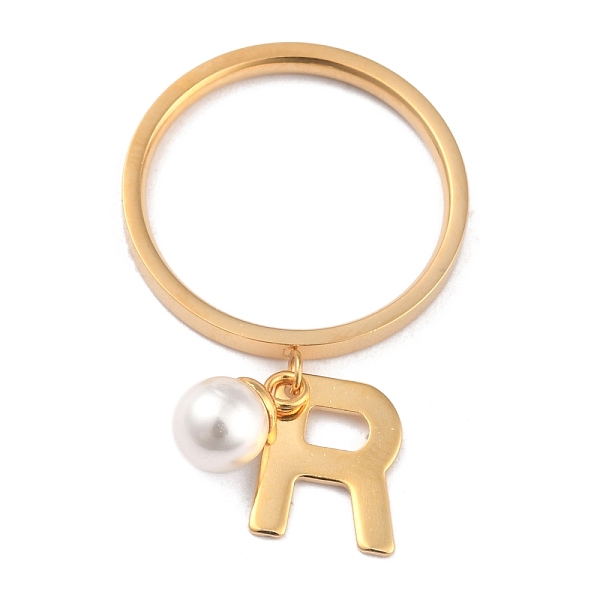 PandaHall Dual-use Items, 304 Stainless Steel Finger Rings or Pendants, with Plastic Round Beads, Golden, White, Letter.R, US Size 5~9...
PandaHall Dual-use Items, 304 Stainless Steel Finger Rings or Pendants, with Plastic Round Beads, Golden, White, Letter.R, US Size 5~9...
