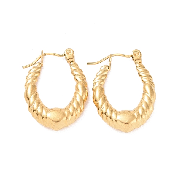 PandaHall Ion Plating(IP) 304 Stainless Steel Hoop Earrings for Women, Oval, Golden, 23x16.5x4mm, Pin: 0.8mm 304 Stainless Steel Oval
PandaHall Ion Plating(IP) 304 Stainless Steel Hoop Earrings for Women, Oval, Golden, 23x16.5x4mm, Pin: 0.8mm 304 Stainless Steel Oval