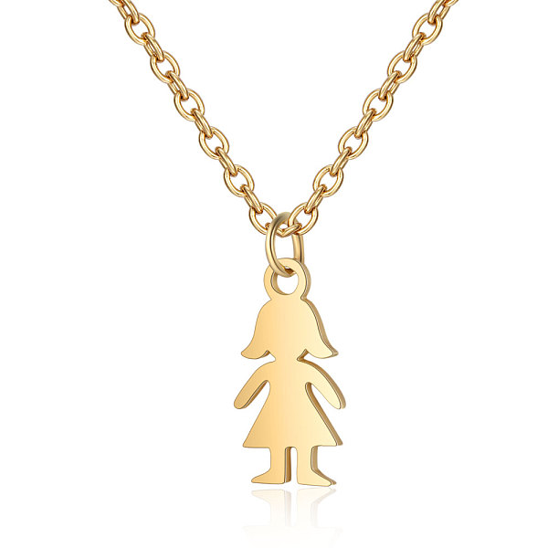 PandaHall 201 Stainless Steel Pendants Necklaces, Girl, Golden, 16.3 inch(40cm)x1mm 201 Stainless Steel
PandaHall 201 Stainless Steel Pendants Necklaces, Girl, Golden, 16.3 inch(40cm)x1mm 201 Stainless Steel