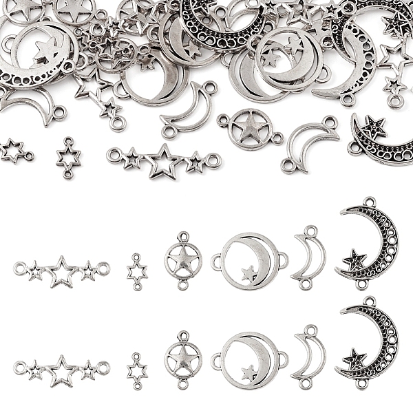 PandaHall 36Pcs 6 Styles Tibetan Style Zinc Alloy Connector Charms, Mixed Shapes, Antique Silver, 8.7~25x5.5~25x1~2mm, Hole: 0.9~2mm...
PandaHall 36Pcs 6 Styles Tibetan Style Zinc Alloy Connector Charms, Mixed Shapes, Antique Silver, 8.7~25x5.5~25x1~2mm, Hole: 0.9~2mm...