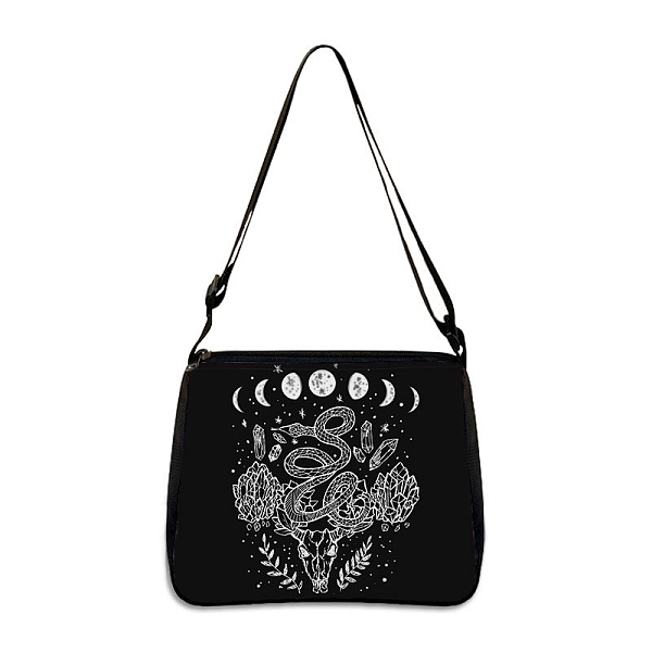 PandaHall Polyester Bag, Gothic Style Adjustable Shoulder Bag for Wiccan Lovers, Snake, 30x25cm Polyester Snake
PandaHall Polyester Bag, Gothic Style Adjustable Shoulder Bag for Wiccan Lovers, Snake, 30x25cm Polyester Snake