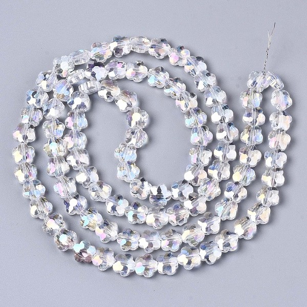 PandaHall Electroplate Glass Beads Strands, AB Color Plated, Faceted, Flower, Clear, 8x8x4mm, Hole: 1mm, about 95pcs/strand, 27.95 inch..., White
PandaHall Electroplate Glass Beads Strands, AB Color Plated, Faceted, Flower, Clear, 8x8x4mm, Hole: 1mm, about 95pcs/strand, 27.95 inch..., White
