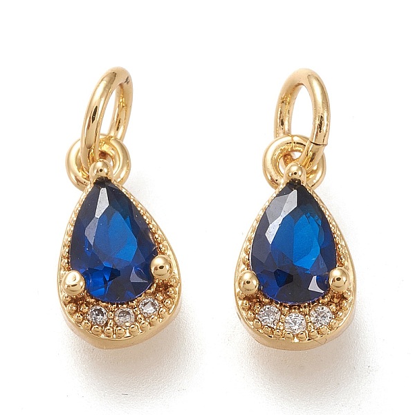 PandaHall Brass Micro Pave Clear Cubic Zirconia Charms, with Jump Rings, Long-Lasting Plated, Real 18K Gold Plated, Teardrop, Blue...
PandaHall Brass Micro Pave Clear Cubic Zirconia Charms, with Jump Rings, Long-Lasting Plated, Real 18K Gold Plated, Teardrop, Blue...