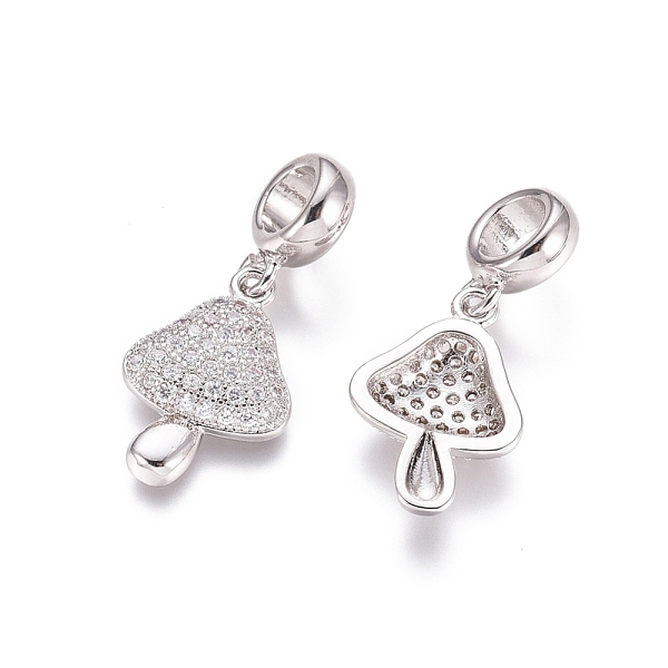 PandaHall Brass Micro Pave Cubic Zirconia European Dangle Charms, Large Hole Pendants, Mushroom, Clear, Platinum, 26mm, Mushroom...
PandaHall Brass Micro Pave Cubic Zirconia European Dangle Charms, Large Hole Pendants, Mushroom, Clear, Platinum, 26mm, Mushroom...